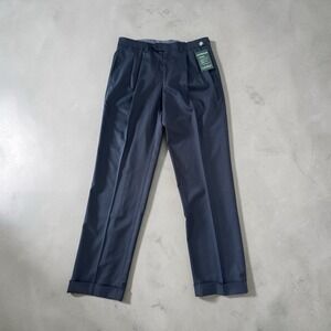 NWT Polo Ralph Lauren Men's Ultraflex Dress Pants 34x32 Navy Blue Hemmed